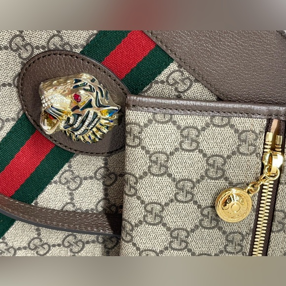 Gucci GG Supreme Large Rajah Tote and Purse Pouch - Picture 9 of 10